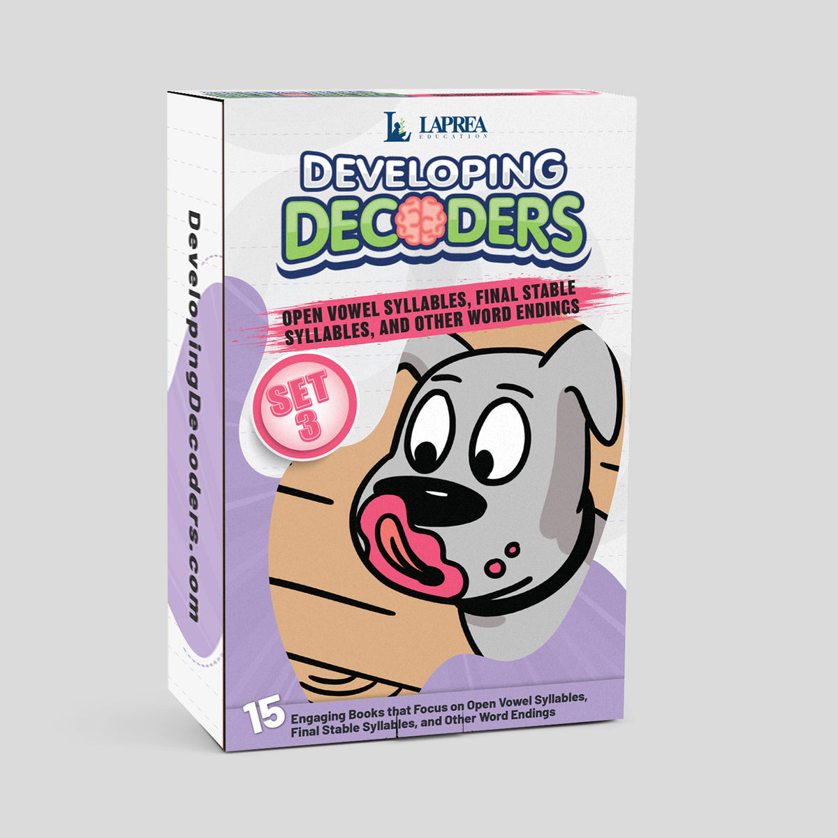 Developing Decoders Purple Collection Set 3:  Open Syllables (CV), Final Stable Syllables (C+LE), and Other Word Endings
