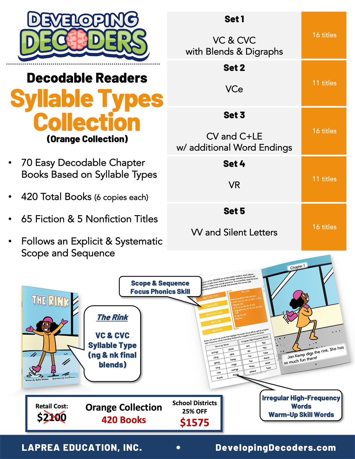 Developing Decoders ORANGE Collection: 70 UFLI-Aligned Decodable Books